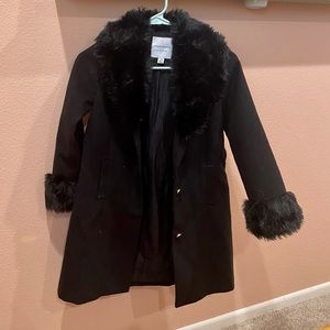 Janie and jack girls black coat. Size 7 to 8